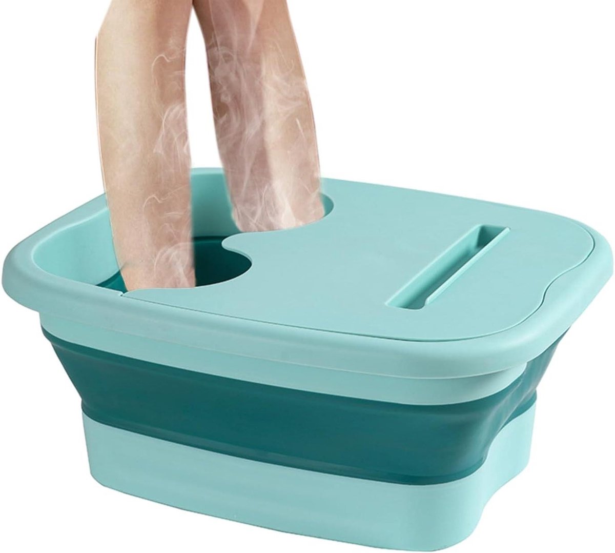 Voetenbad Bak - Voetbad Ontspanning - Pedicure en Rust - Inklapbaar en Draagbaar - 40x32x17cm - Groen