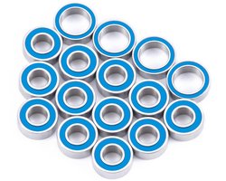 Runup 16 stuks RC kogellagerset 5 x 11 x 4 mm 8 x 12 x 3,5 mm rubberen verzegeling voor TT-02B Plasma Edge II XB Neo Scorcher 4wd buggy Dual Ridge Ball lageronderdelen