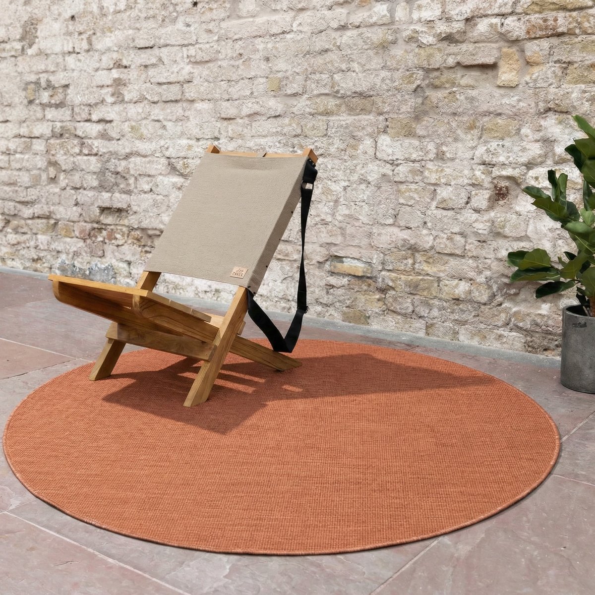 Rond buitenkleed Tone roest - Interieur05 - Rond 200 Ø - (L)