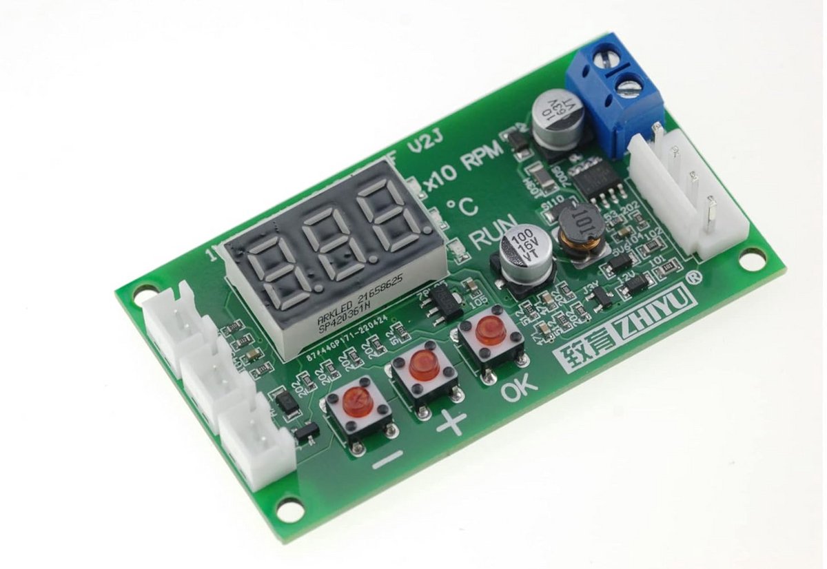 Fan Temperature Controller Governor 4-Wire PWM Driver Module DC12-48V 5A for EBM EC PC Fan Alarm