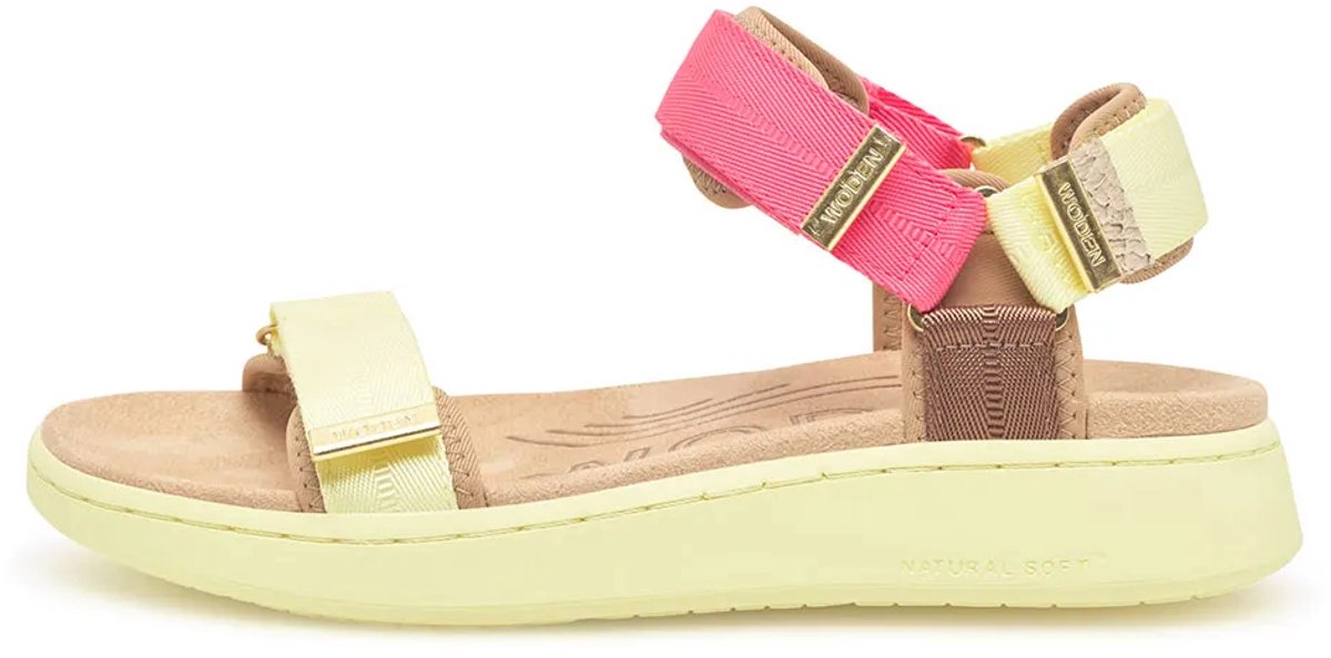 Woden Line Tricolor Sandalen Beige EU 37 Vrouw
