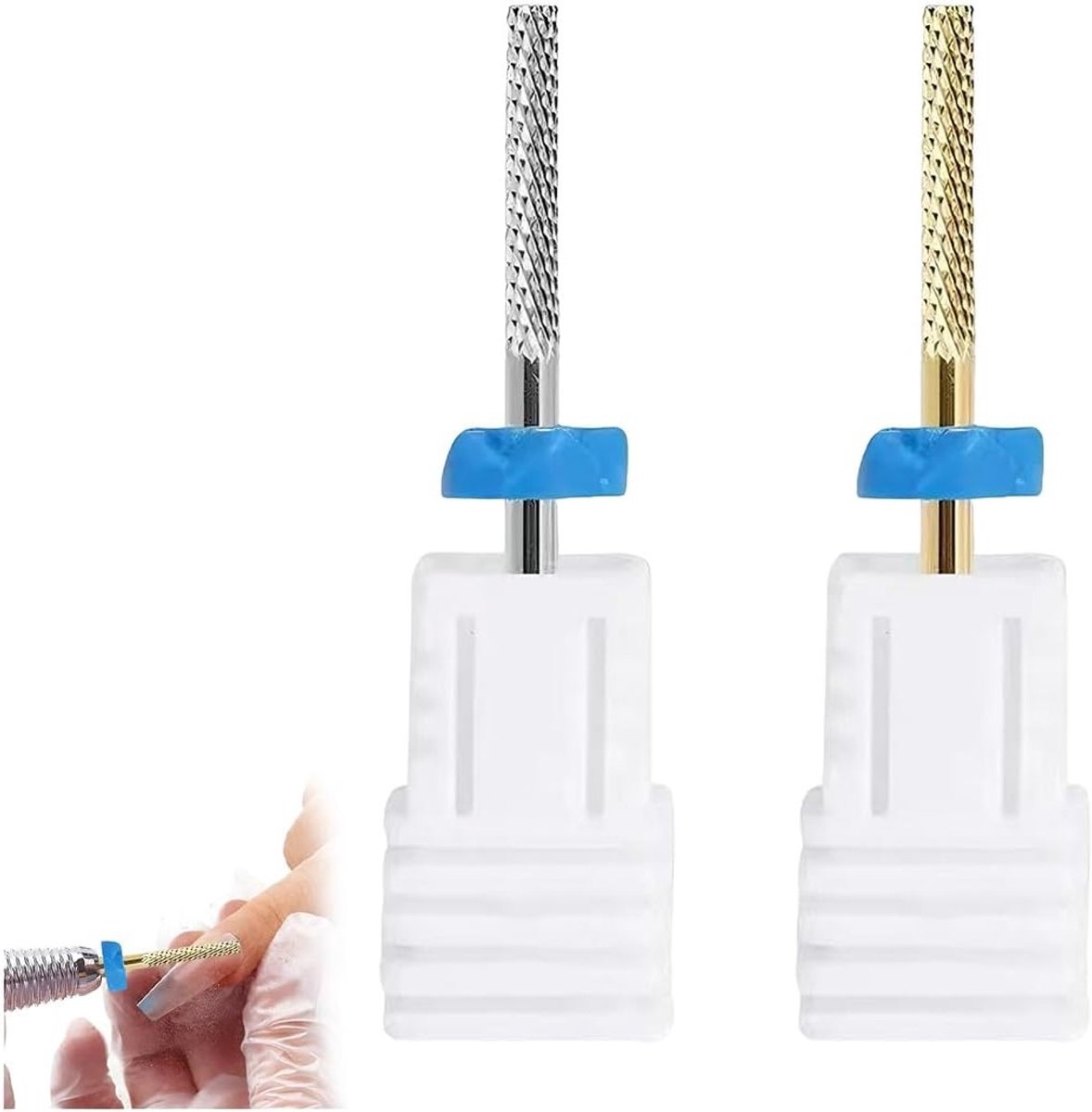 Set van 2 nagelfreesjes voor manicure en pedicure, professionele nagelverzorging en precisie tools