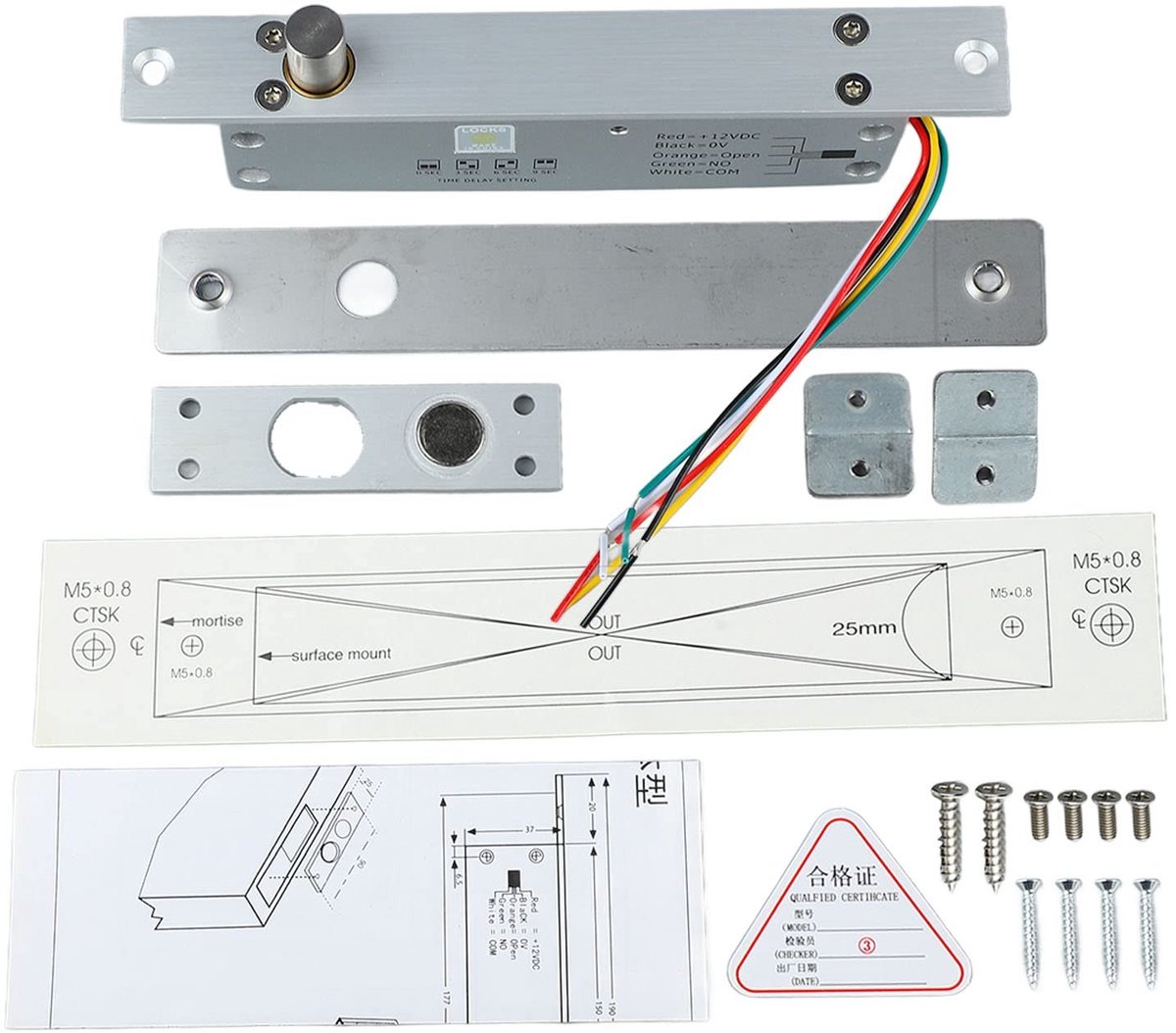 aladdien - Elektrische Deadbolt Slot - Veiligheidsoplossing met Tijdvertraging - LED Weergave - Ideaal voor Thuis - Betrouwbaar en Gebruiksvriendeli..
