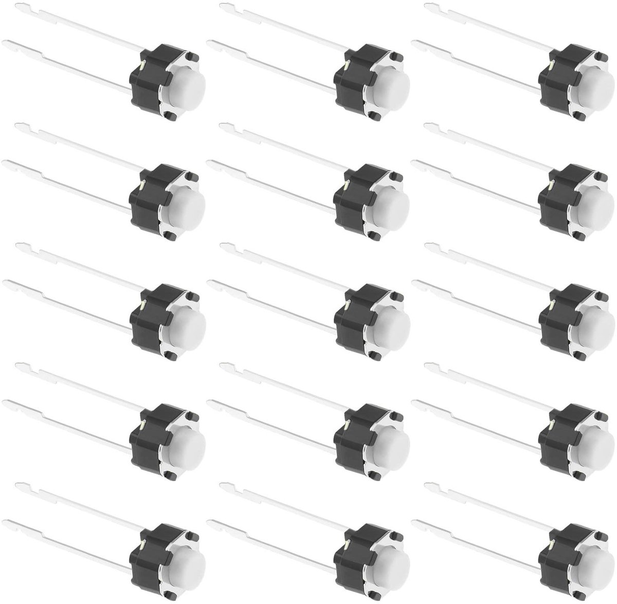 ONF3 - Micro Momentary Drukknop Schakelaar - 50 Stuks - Compact en Tactiel - 2-Pins - Voor Elektronische Circuits - Solderless Breadboards