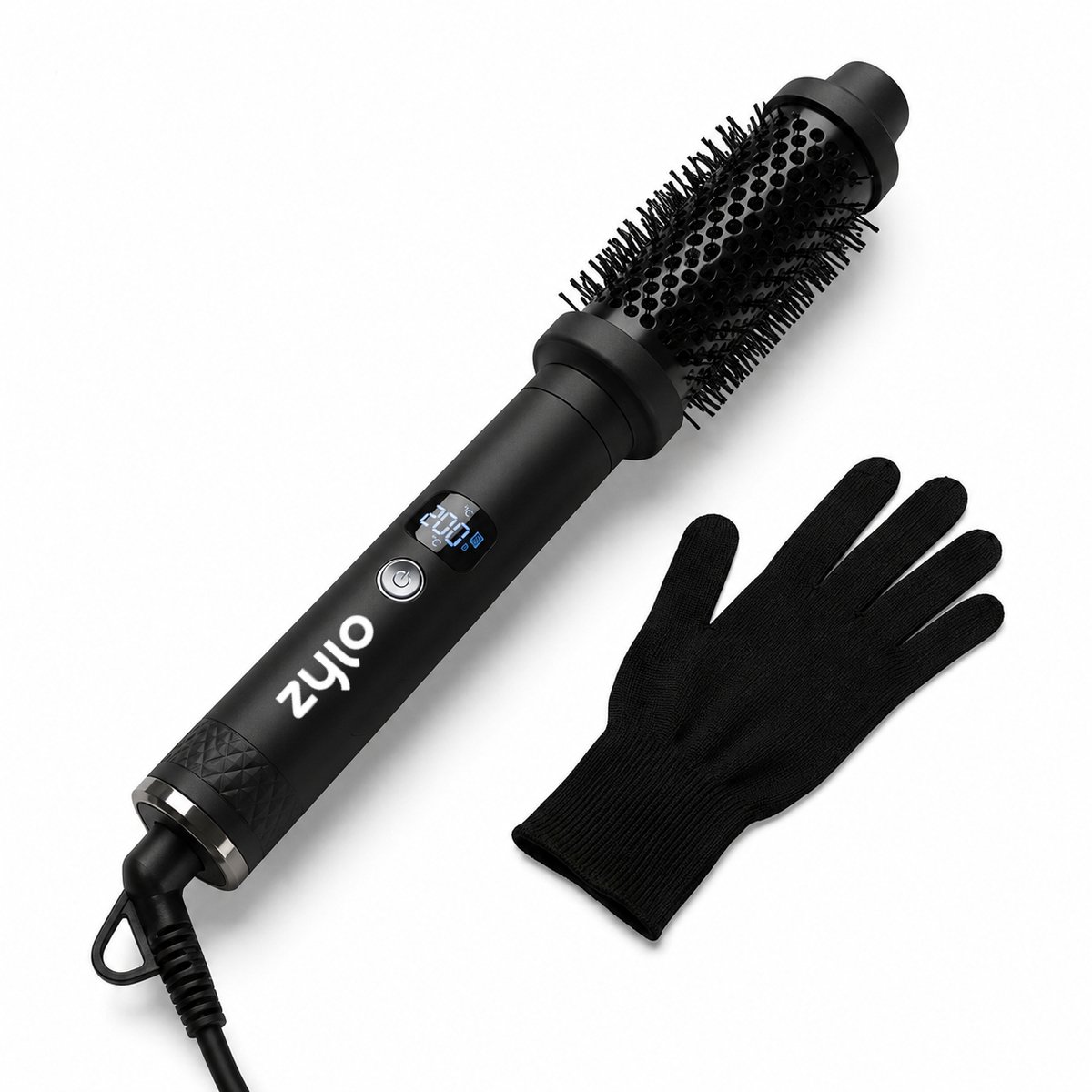 Thermal Brush Zylo Luxe Editie - Thermal Brush Pro 44mm - Warmteborstel - Krulborstel - Fohnborstel - Krultang - Inclusief Handschoen - Nieuw 2026 Model