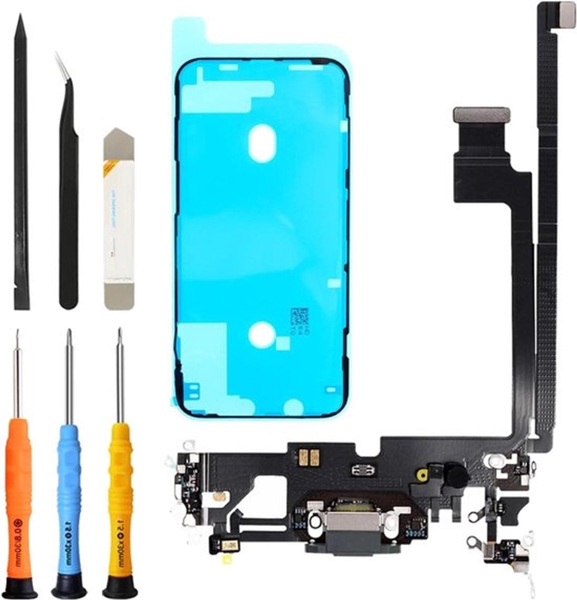 Oplaadpoort Flex Kabel Vervanging voor iPhone 12 Pro Max 6.7 inch (zwart)