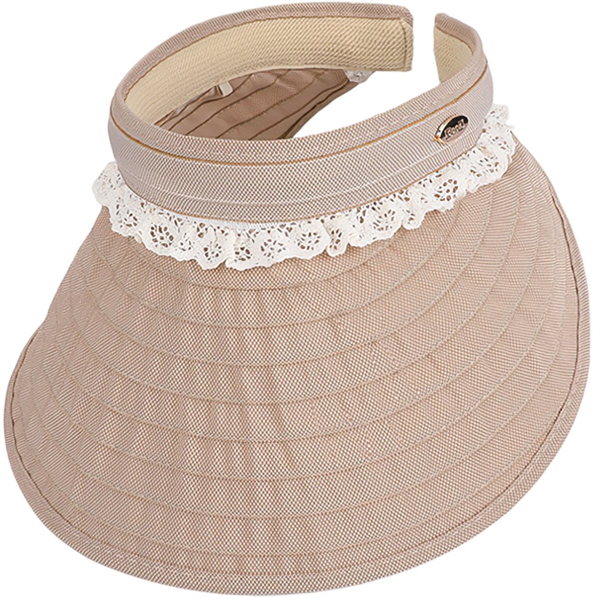 Topmelon Zonnehoed Dames -Opvouwbare Visor - 2 in 1 zonnehoed/hoofdband - Rolbaar Hoofdband Zonnehoed Kaki