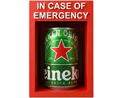 "In Case of Emergency" Nooddoos – Grappige Wanddecoratie voor Bier & Drankliefhebbers