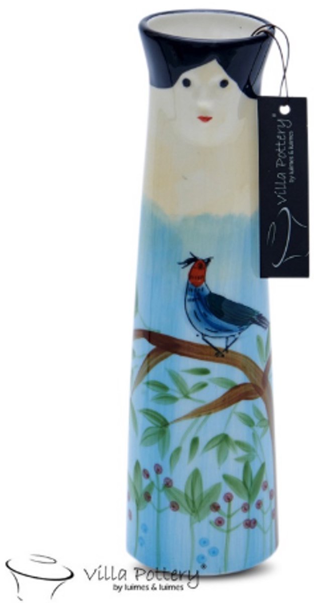 Villa Pottery Vaas - Villa Pottery - Woondecoratie - Decoratie - Porselein - Waterdicht - Garden Pleasure 1D Blauw