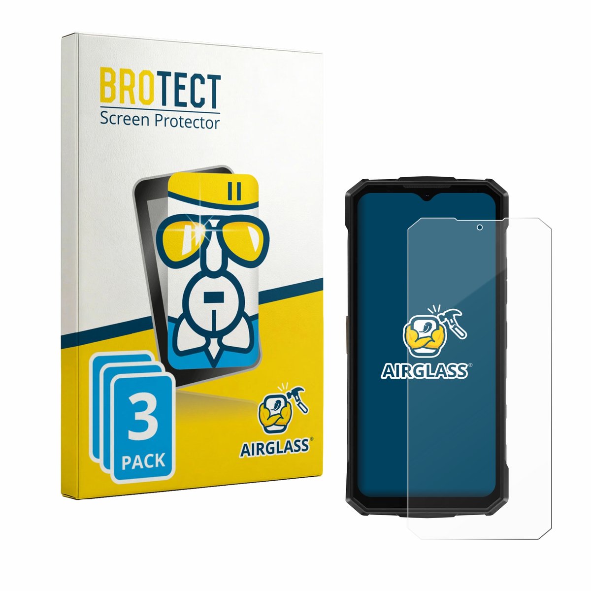 Screenprotector 3 Stuks voor Doogee Fire 5 Pro Beschermglas transparant