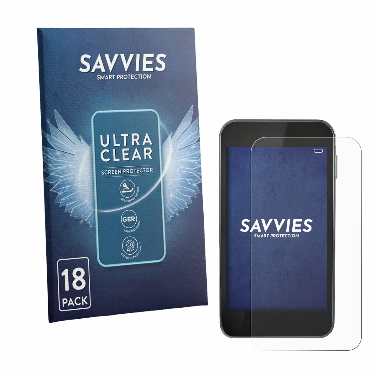 Savvies - Screenprotector voor Equil Patch 200U - Folie Beschermfolie transparant 18 Stuks