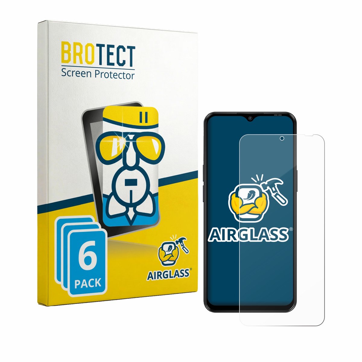 Screenprotector 6 Stuks voor Blackview Wave 7C Beschermglas transparant