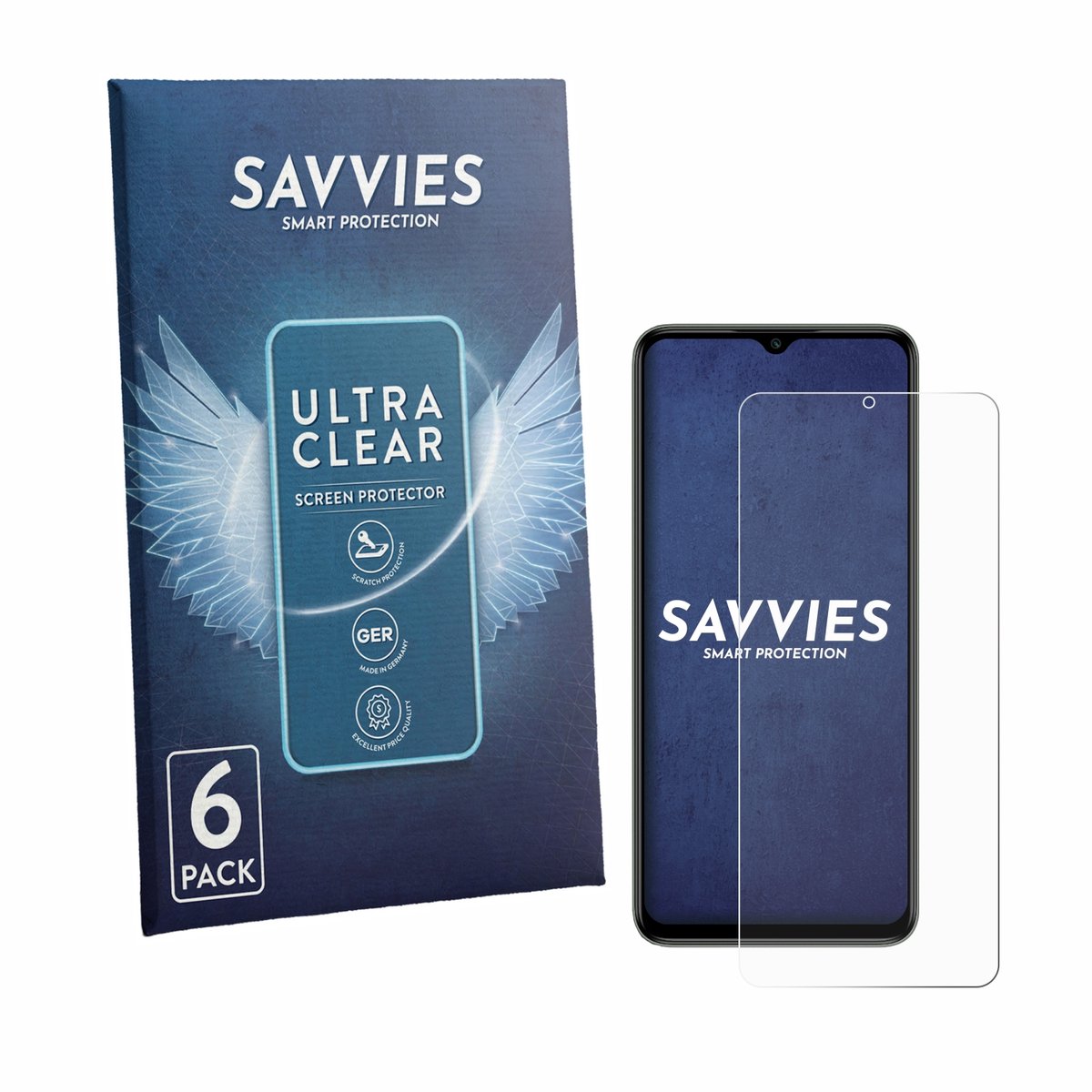 Savvies - Screenprotector voor Itel Zeno 100 - Folie Beschermfolie transparant 6 Stuks