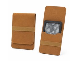 Ryoudavell - Luxe Kindle Paperwhite Hoesje 7 inch - Ook voor Kindle Oasis & Kobo Libra - Ultradunne E-reader Sleeve - Lichtgewicht & Draagbaar - Zachte Beschermhoes met Elastische Band - Schokbestendig & Anti-val - Vegan Materiaal - Bruin