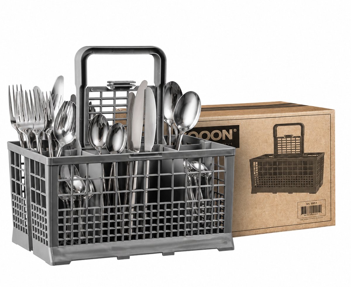 SQOON® Bestekmand Vaatwasser Universeel – Vervanging voor IKEA, Whirlpool, AEG, Bosch, Siemens – 240x135x125 mm – Sterke Kwaliteit — afbeelding 1