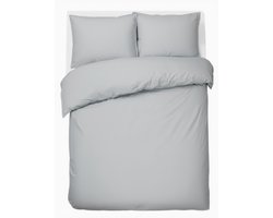HUSH Living Dekbedovertrek - 100% katoen - 144TC - soepel en ademend - 240x220+20cm - 2 x 60x70cm kussenslopen - lichtgrijs