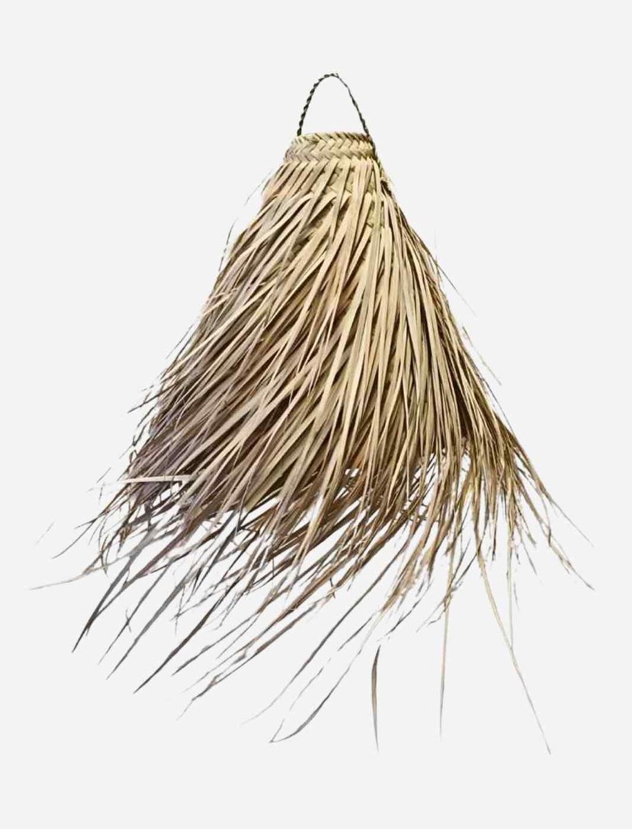 NOA MAY Hanglamp Fringe - raffia - handgemaakt in Marrakesh - Ø 33 x h 33 cm