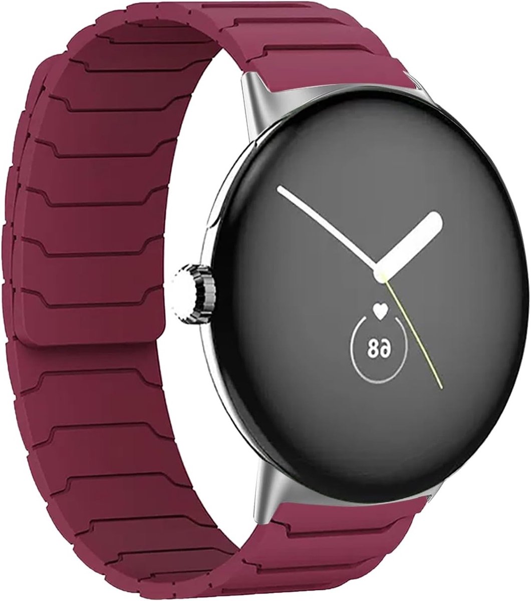 Verstelbare Magnetische Sportband voor Google Pixel Watch 4/3/2/1 41mm - Bordeauxrood, Comfortabel en Duurzaam voor Actieve Levensstijl