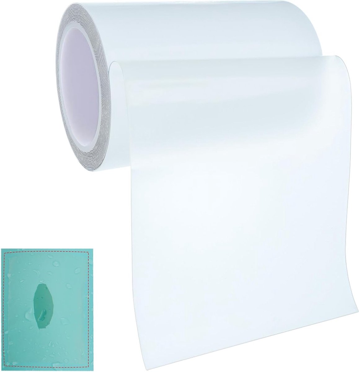 Zelfklevende Reparatietape 7 ft, Waterdichte Tape voor Tent en Luchtbed, Transparant Multifunctioneel TPU Plakband voor Opblaasbare Zwemband en Coated Zeil