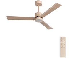 CREATE - Stille plafondventilator 40W met licht - Zand - Ø132cm - Afstandsbediening - WIND MODERN