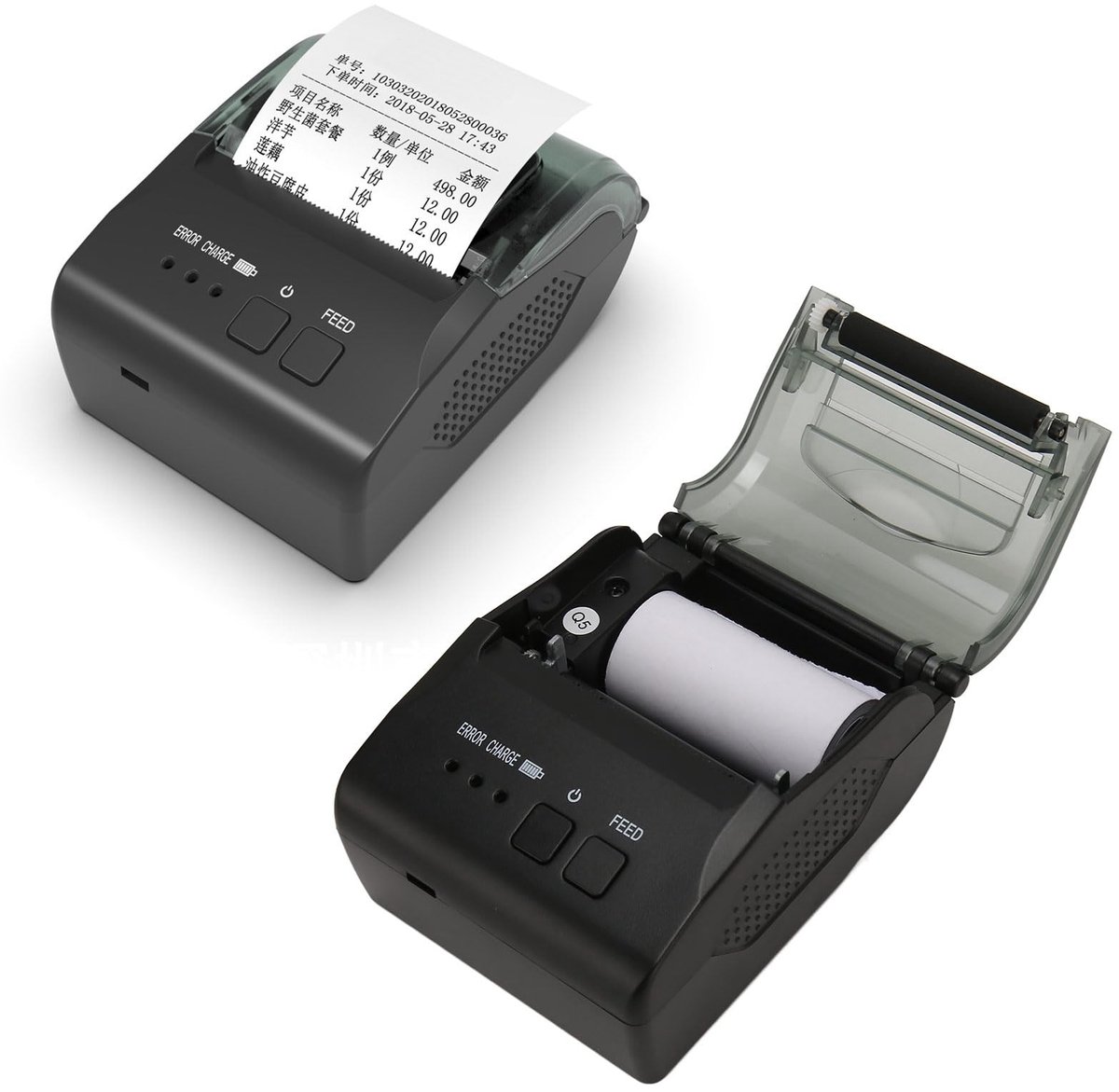 aladdien - Thermische Printer - Mini Bluetooth-bonprinter - Draadloos en Compact - Voor Kantoor en Restaurant - 58 Mm Afdrukbreedte - Geschikt voor ..