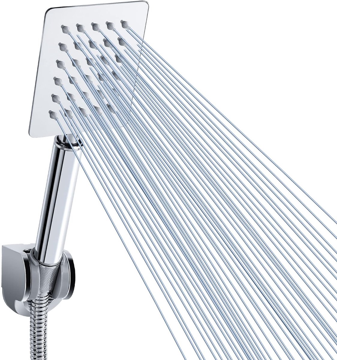 aladdien - Handdouchekop - Hoge Doorstroming - Chroom - Eenvoudige Installatie - Voor Lage Waterdruk - Douchecomfort