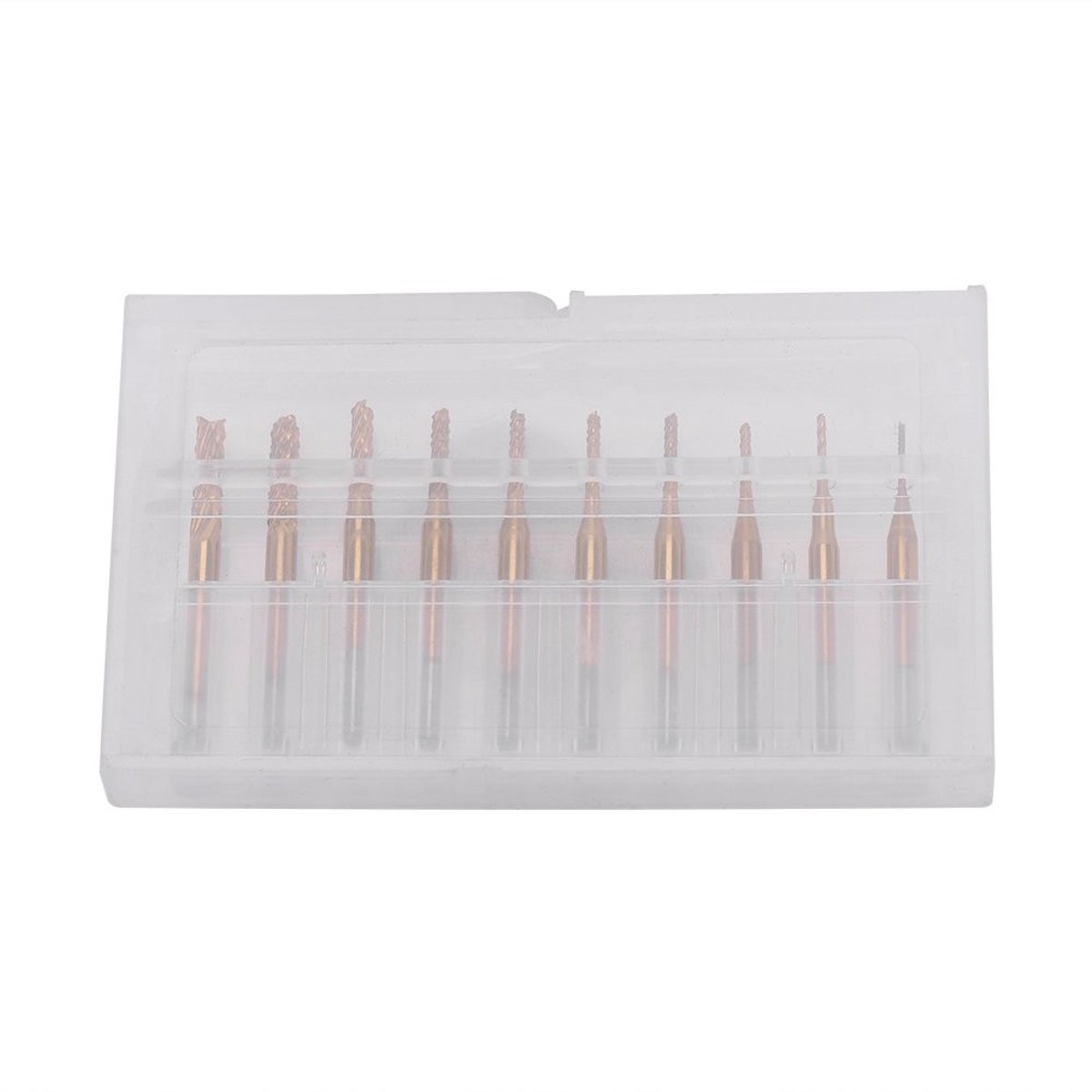 aladdien - Router Bit Set - 10 Pcs Snijgereedschap - Hoogwaardige carbide - 1/8 Inch Shank - Voor frezen van gaten en groeven - Geschikt voor metaal..