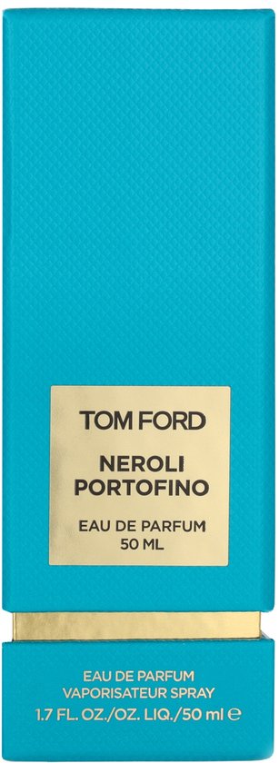 Tom Ford Neroli Portofino Eau de Parfum 50 ml, blauwe doos met goudkleurige details.