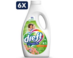 6 x Dreft Vloeibaar Wasmiddel Amazone Regen 32 Wasbeurten - 1,4 liter