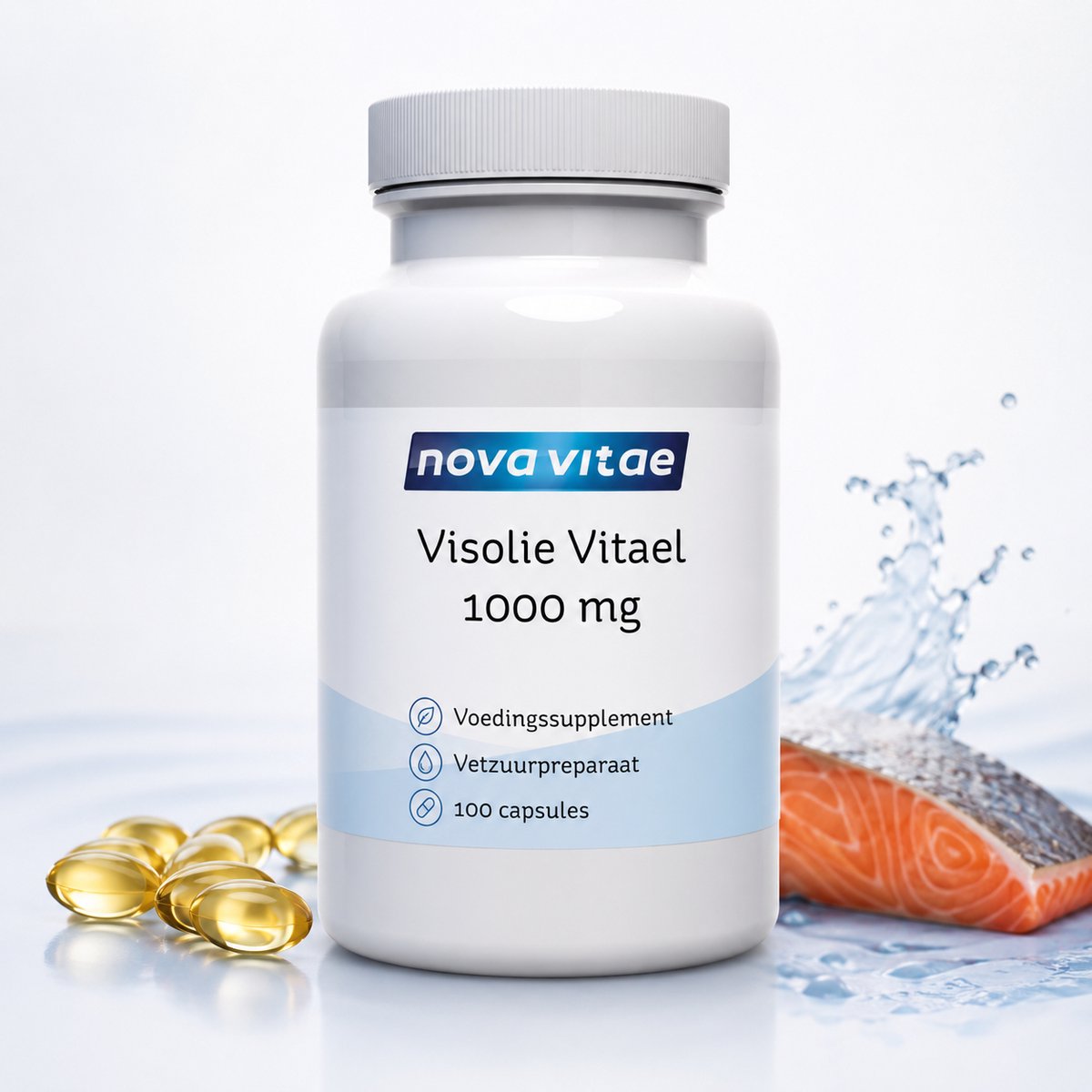 Bol.com Nova Vitae - Omega 3 - Visolie - Vitael - 1000 mg - 100 capsules aanbieding