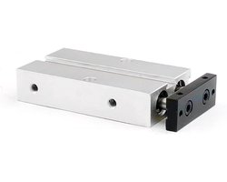 Pneumatische cilinder - Dubbelwerkende cilinder - Automatiseren van beweging - Compact ontwerp - 16mm boring - Aluminiumkleurig