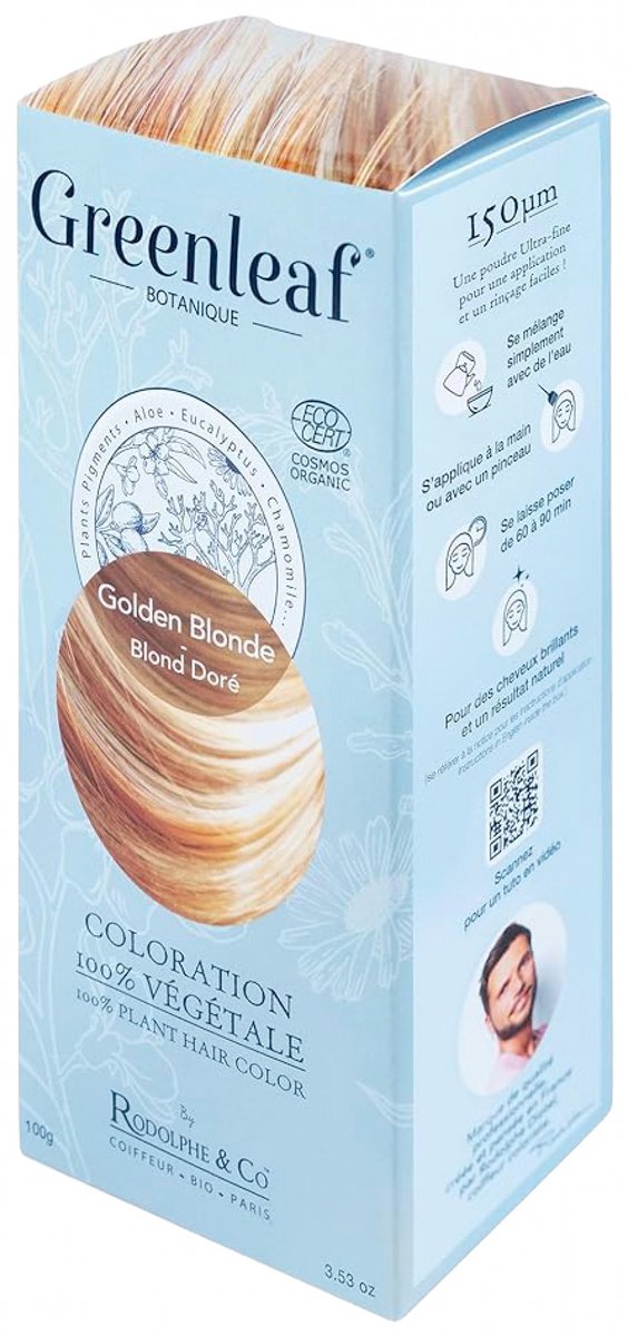 Greenleaf 100% Organische Haarkleur 100 g (Kleuren : Goudblond)