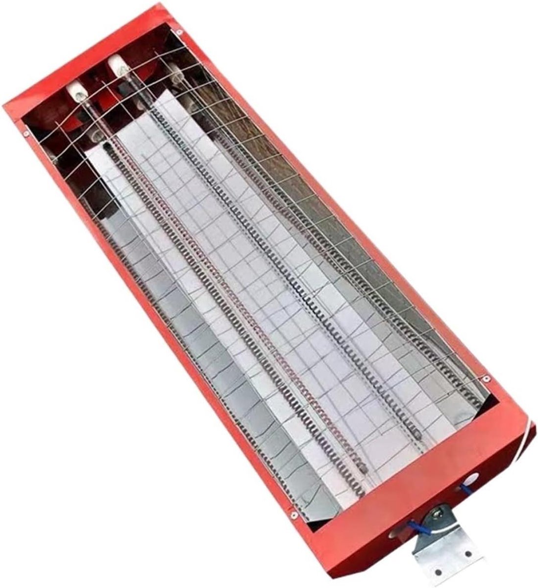 Infrarood Verf Drooglamp - Warmtelamp Dubbele Buis - Auto Meubel Drogen - 45° Verstelbare Kop - 2000 Watt - Rood