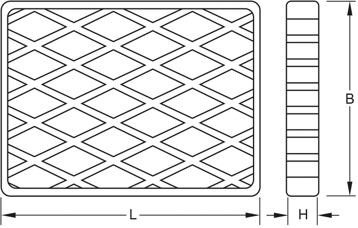 KS TOOLS Gummiauflage 01 für Hebebühnen 160 x 120 x 20 mm - 160.0476