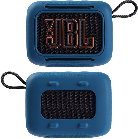 Beschermhoes geschikt voor JBL Go 5 Bluetooth Speaker - Meerdere Kleuren - Schokbestendig - Krasbestendig - Siliconen - Hoesje - Case - Bescherming - Navy Blauw van Merkloos — afbeelding 2