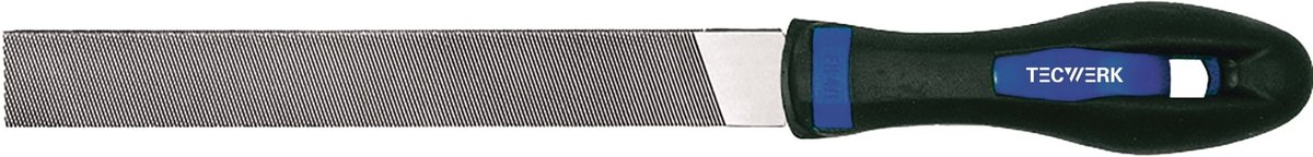 Werkplaatsvijl DIN 7261 L.200mm Q.20x5mm Hieb 1 Vlakke stompe 2K-Ergo TECWERK