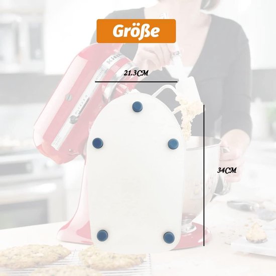 Schuifplank Keukenapparaat - Mat Glijder - Apparaat Verplaatsen - Krasvrij Werkblad - 33.9 x 21.6 cm - Transparant — afbeelding 3
