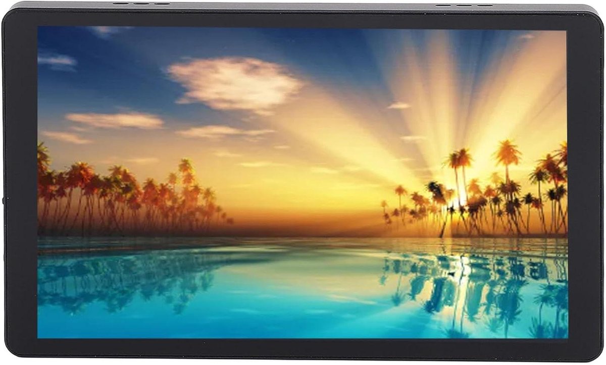 Draagbare Monitor - Touchscreen Display - Extra Scherm - Aluminium Behuizing - 7 Inch - Zwart