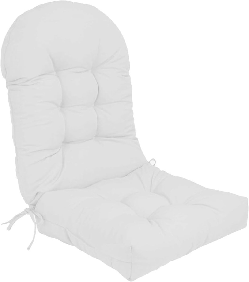 Hoge Rug Waterdichte Tuinstoel Cush P Outdoor Schommelstoel Kussen Witte Kleur Perfect voor Patio Deck en Ln Fur.