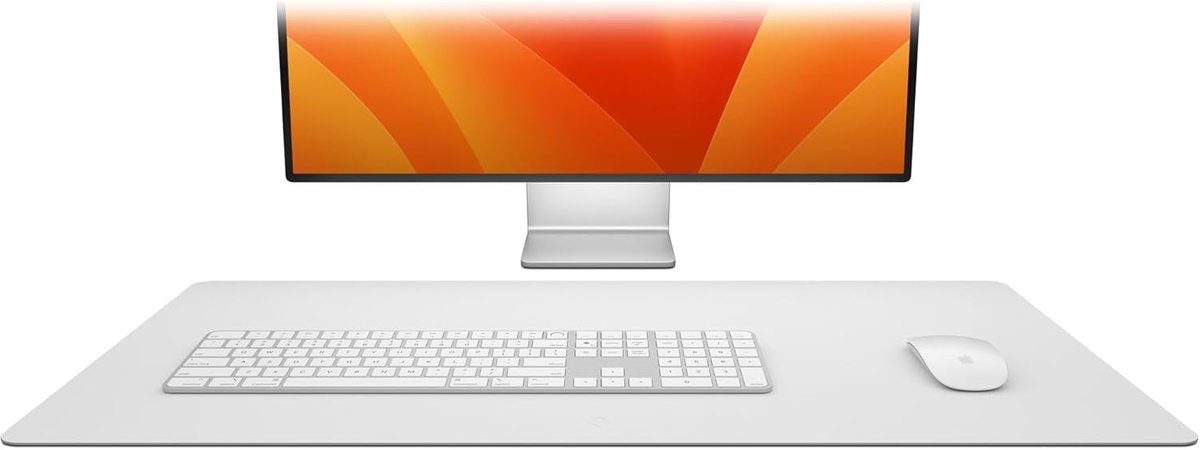 Duurzame Leren DeskPad | Morsbestendige Muismat met Optimaal Oppervlak voor Precieze Muizen | Grijs