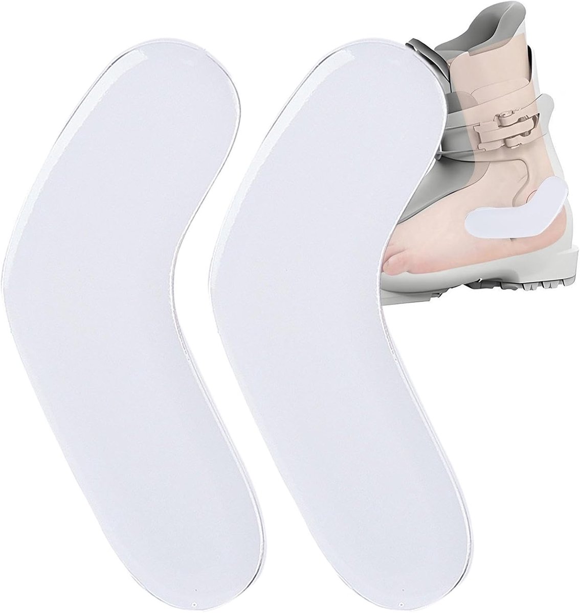 Enkelbeschermers - Gel Pads - Sport Ondersteuning - Ademend Ergonomisch - 2 Stuks - Wit