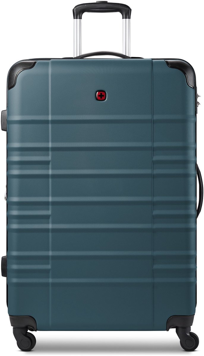 Wenger Amplar Evo 4 wielen Trolley L 75 cm met uitbreidingsplooi - Harde bagage - Combinatieslot - petrol