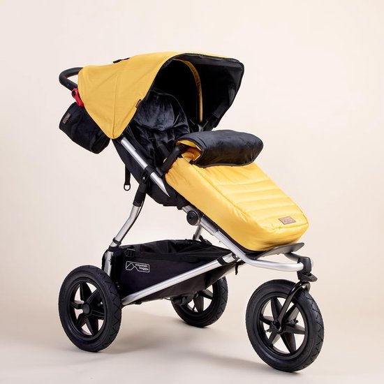 Kinderwagen Voetenzak - Universele Dek - Warm Blijven - Dubbel Gebruik - 89 x 35 cm - Zonnegeel — afbeelding 3