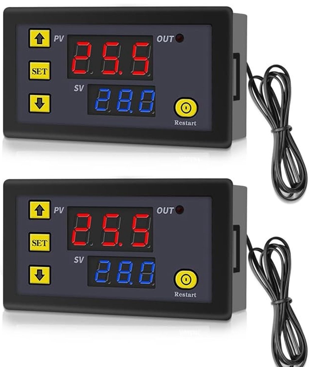 ONF3 - Digitale Temperatuurcontroller - Thermostaat 20A DC 12V - NTC Sensor - Betrouwbaar - Precisie - Instelbare temperatuur - Voor verwarmings...