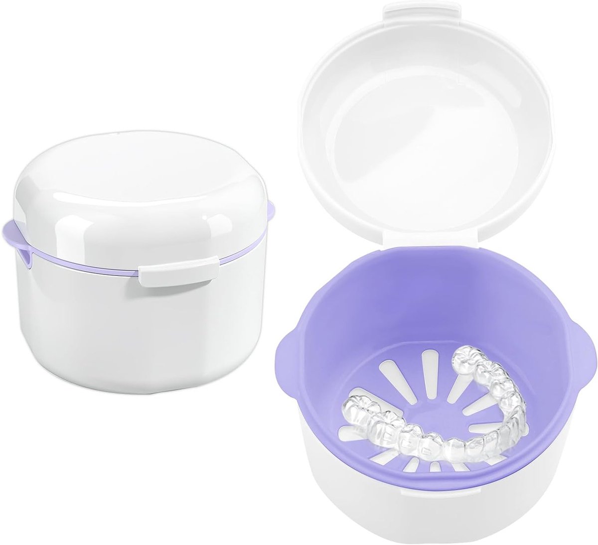 Elegante en Draagbare Opbergdoos voor Tandheelkundige Apparaten - Siliconen Houder voor Orthodontische Beugels en Tandenbescherming - Ideaal voor Thuis en Reizen