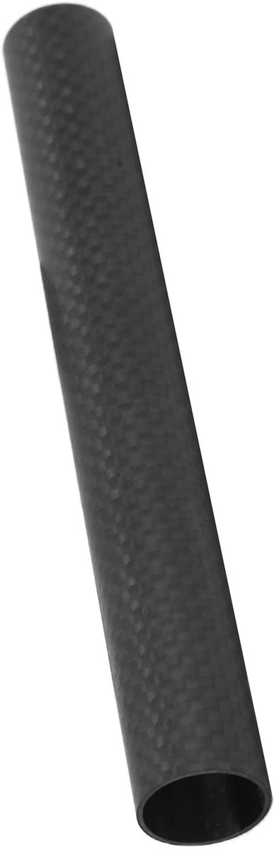 aladdien - Koolstofvezel Buis Staaf - 19mm Rod Rail Systeem - Duurzaam en Lichtgewicht - Zwart - Camera Accessoire - Perfect voor Videoproductie - 1..