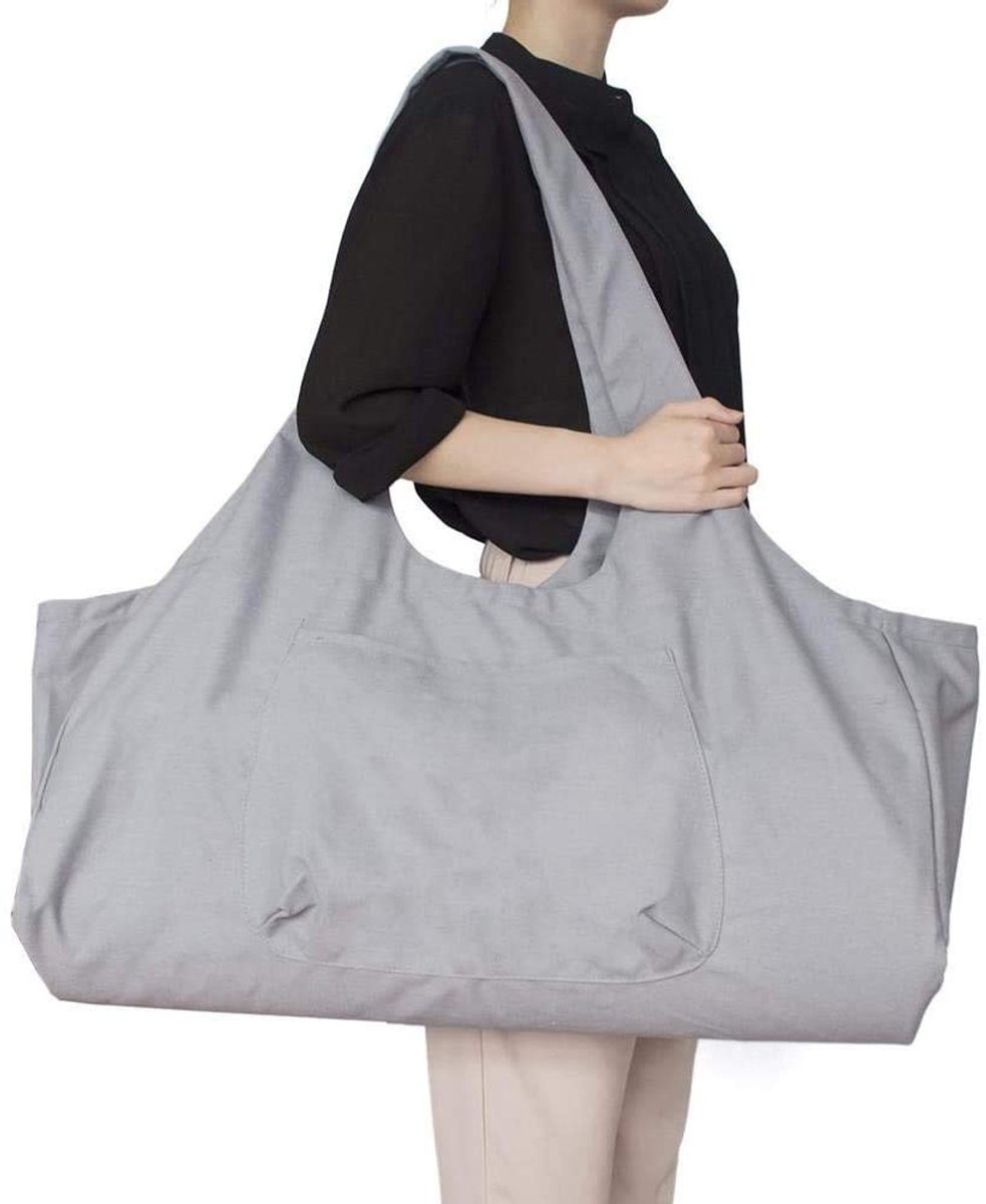 ONF3 - Grote Yogamat-tas - Multifunctionele Sporttas - Comfortabele Slingdrager - Grijs - Ideaal voor Yogamatten - Geschikt voor de meeste matmaten