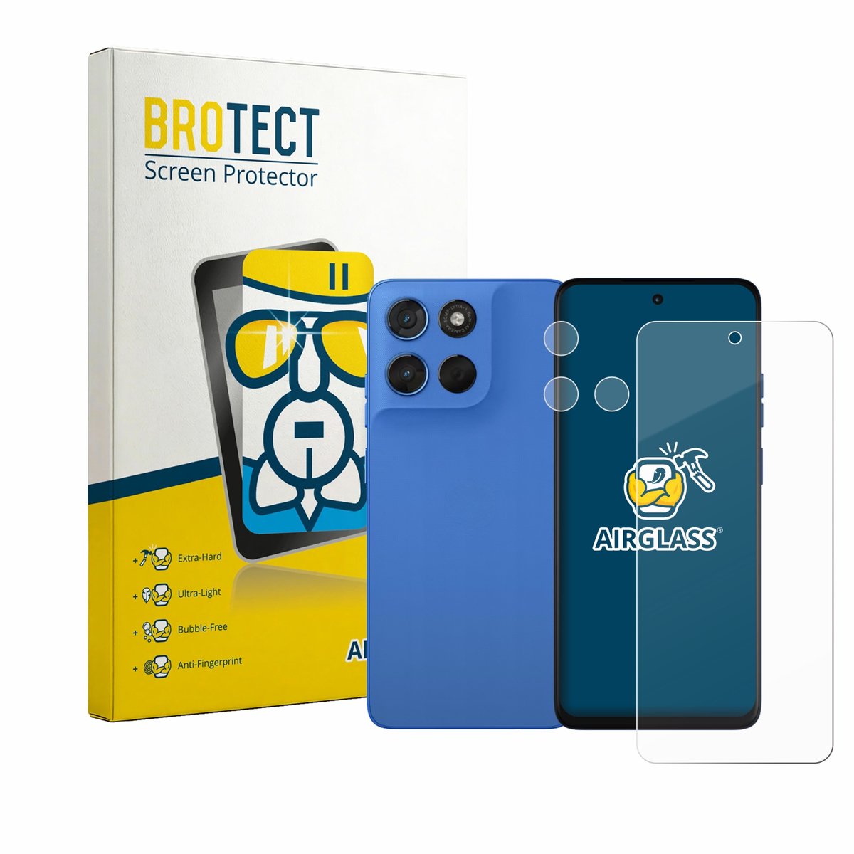 Screenprotector voor Motorola Moto G57 (Voor+Camera) Beschermglas transparant