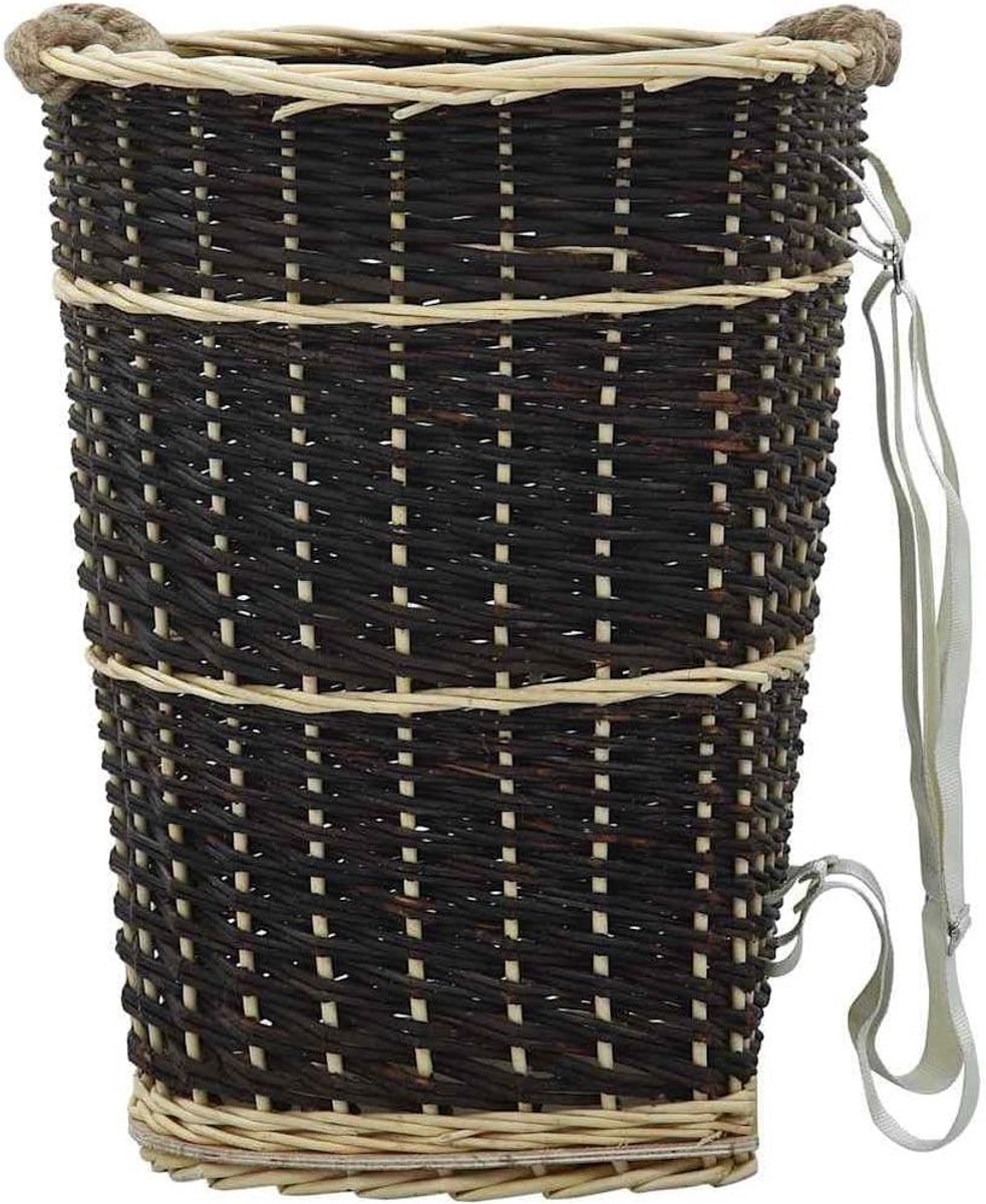 Wilgenhouten mand - Opbergmand - Hout Opslaan - Met handvatten - 50 x 44 x 58 cm - Natuurlijk
