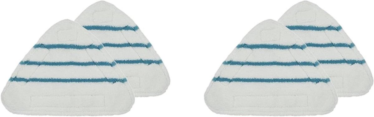Dweilopzetstukken - Vervangende pads - Grondig reinigen - Ultra dikke microfiber - 4 stuks - Wit